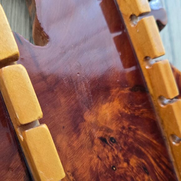 Live Edge Wood Slab Jewelry Holder Display, Spoon Holder Display, Vintage Boho - Picture 4 of 11